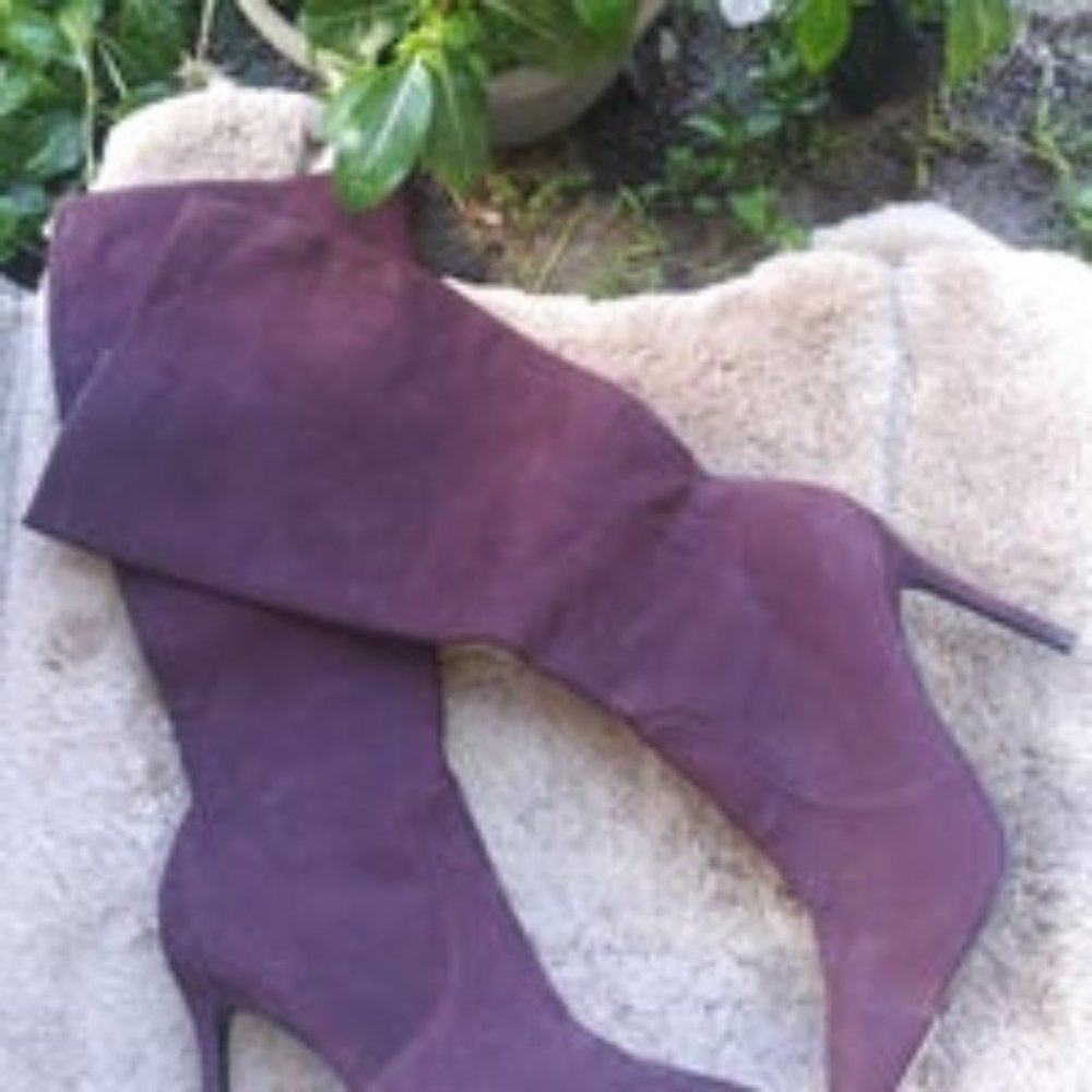 Last chance! Plum Colin Stuart Mid-calf Stilletto Boots